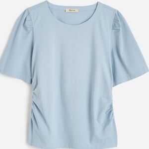 Madewell Side-Cinch Puff-Sleeve Tee (XS)
